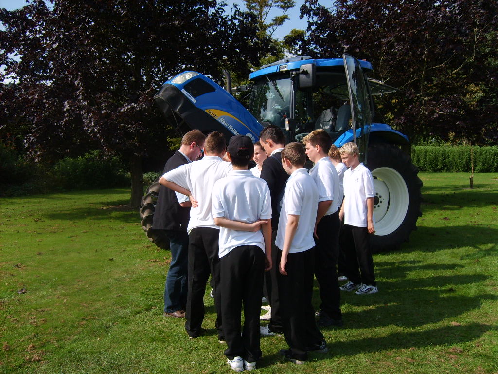 Image of: Investigating tractors at Plumpton